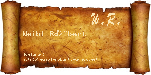 Weibl Róbert névjegykártya